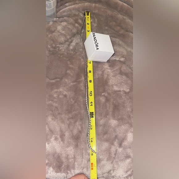 Pandora Champagne Double Leather Braided Bracelet or Choker 15.5 inches - Picture 3 of 3